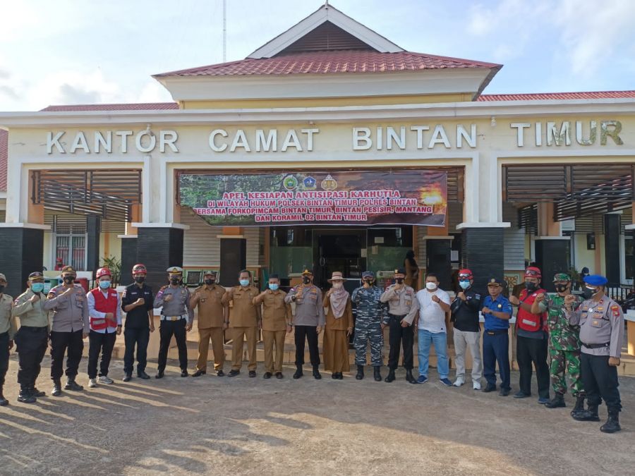 Antisipasi Karhutla, Kapolsek Bintan Timur Gelar Apel Tim Satgas