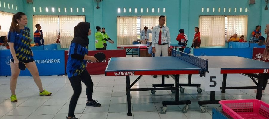 Bintan Terima Emas Dari Cabor Tenis Meja Tim Ganda Putri