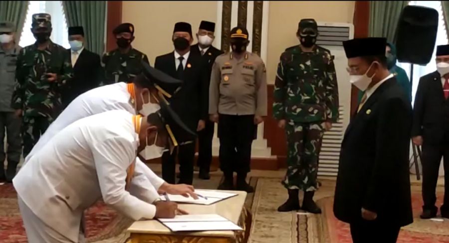 Danlantamal IV Hadiri Pelantikan Bupati Dan Wakil Bupati Karimun
