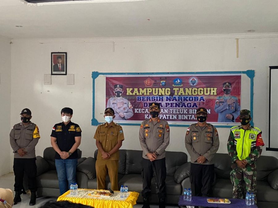 Kampung Tangguh Bersih Narkoba Di Teluk Bintan Di Resmikan Kapolres Bintan