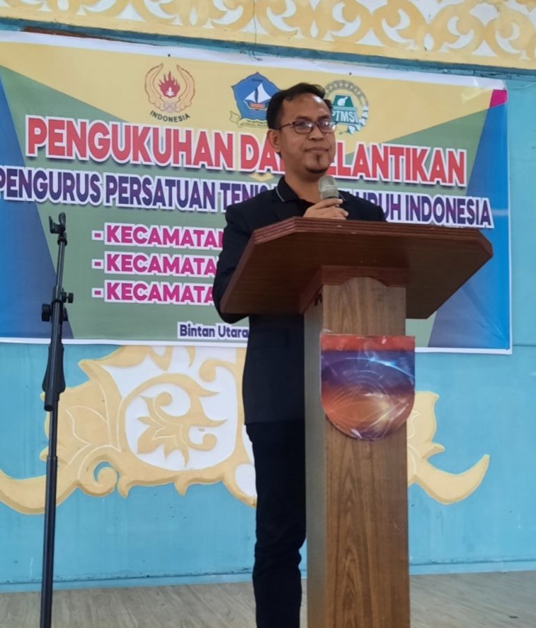 Ketua Umum PTMSI Kabupaten Bintan Lantik Pengurus Koordinator  PTMSI Kecamatan