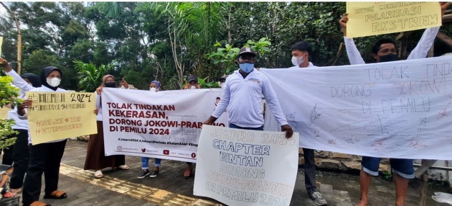 Komunitas JOKPRO (Jokowi - Prabowo) Gelar Aksi Dukungan 2024