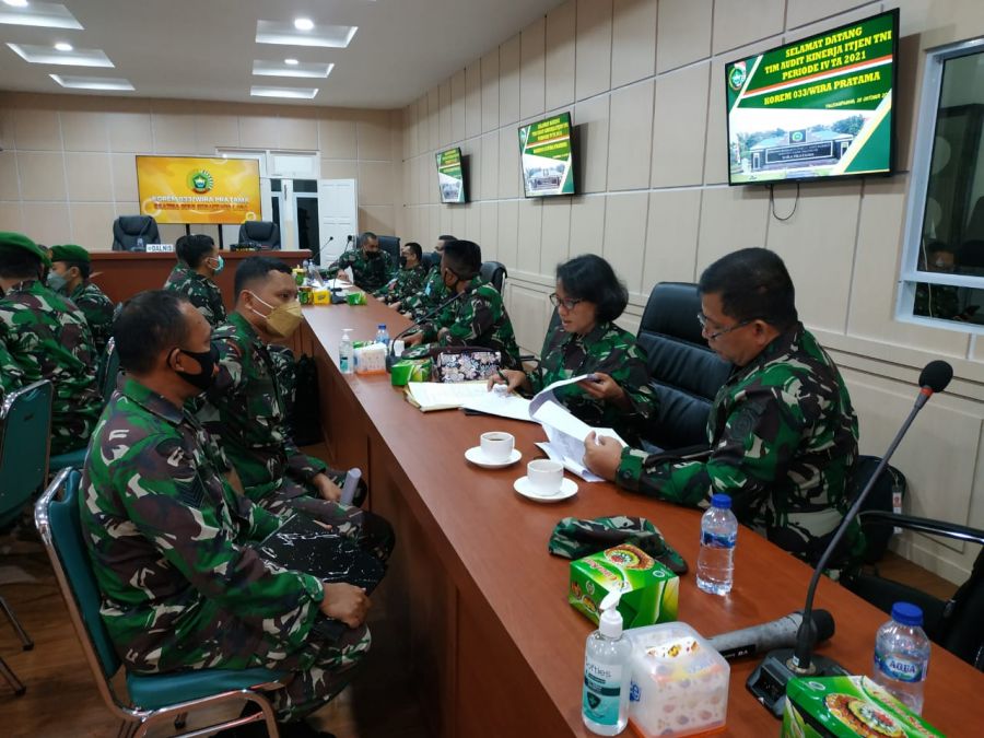 Kunjungan Tim Wasrik Current Audit Di Terima Korem 033/WP