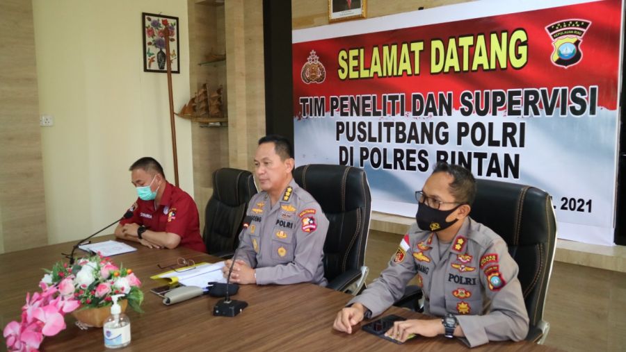 Kunjungi Polres Bintan, Tim Puslitbang Polri Melihat Sejauh Mana Kinerja Polri Di Masyarakat