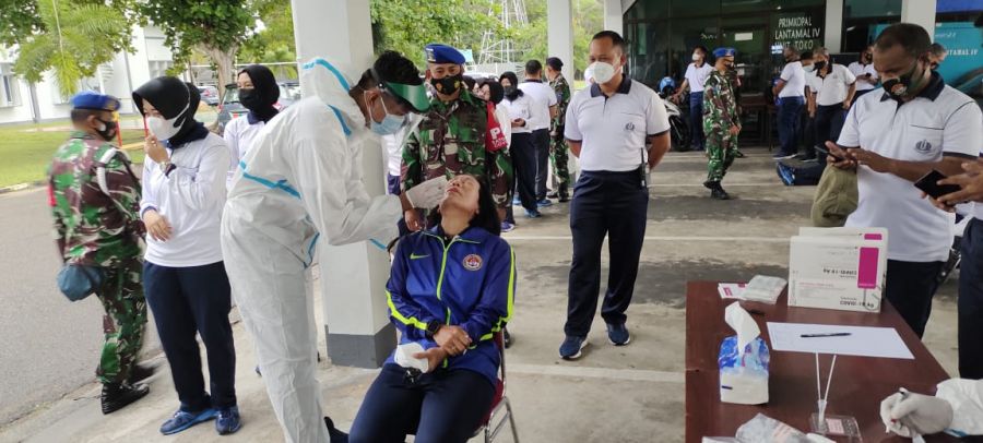 Lantamal IV Adakan Rapid Tes Antigen Pasca Libur Bersama Idul Fitri 1442 H