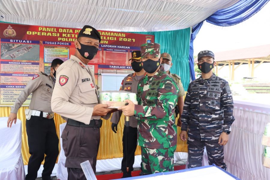 Kapolres, Dandim dan Pjs Danlanal Karimun Kunjungi Pospam dan Posyan Untuk Pengecekan
