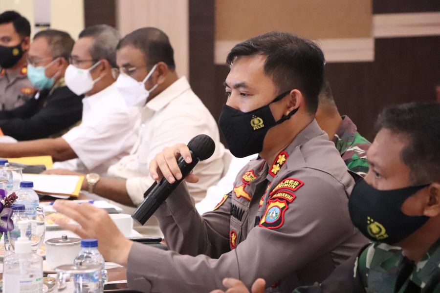 Percepat Pelaksanaan Vaksinasi Covid 19, Kapolres Karimun Hadiri Rapat Koordinasi Evaluasi Lanjutan